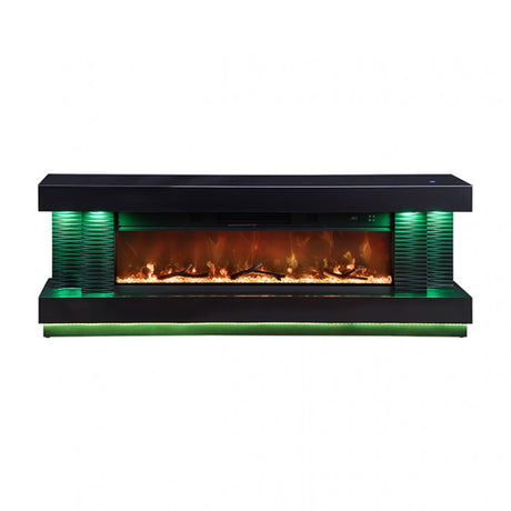 Perseux Black TV Stand w/ Heater by Furniture of America at Eve Furniture
