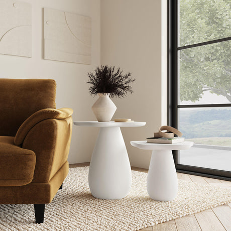 Perth Off White 17-inch Cloud Shaped Top Side Table by Coaster at Eve Furniture
