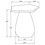 Perth Off White 17-inch Cloud Shaped Top Side Table by Coaster at Eve Furniture