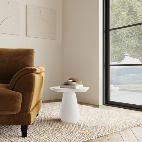 Perth Off White 17-inch Cloud Shaped Top Side Table by Coaster at Eve Furniture