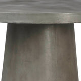 Perth Outdoor Round Dining Table, Dark Grey by Dovetail at Eve Furniture