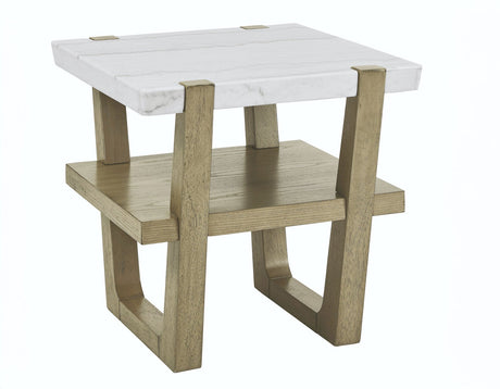 Perth White Marble End Table by Steve Silver at Eve Furniture