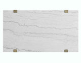 Perth White Marble Top Cocktail Table with Casters by Steve Silver at Eve Furniture