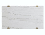 Perth White Marble Top Cocktail Table with Casters by Steve Silver at Eve Furniture