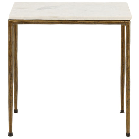 Perugia Side Table, White by Dovetail at Eve Furniture