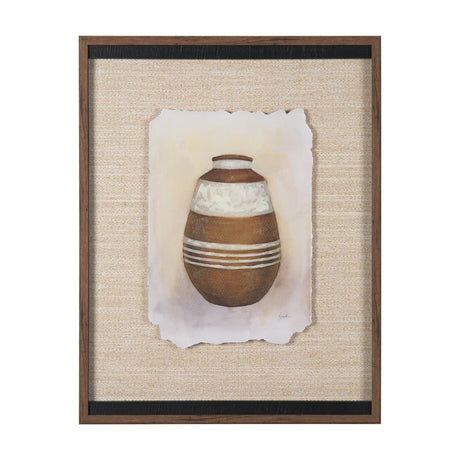 Peruvian Beginnings I by Mercana Studio Hand Embelished Textured Framed Artwork Matted under Glass by Mercana at Eve Furniture
