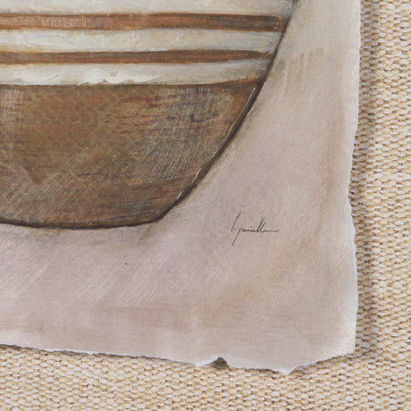 Peruvian Beginnings II by Mercana Studio Hand Embelished Textured Framed Artwork Matted under Glass by Mercana at Eve Furniture