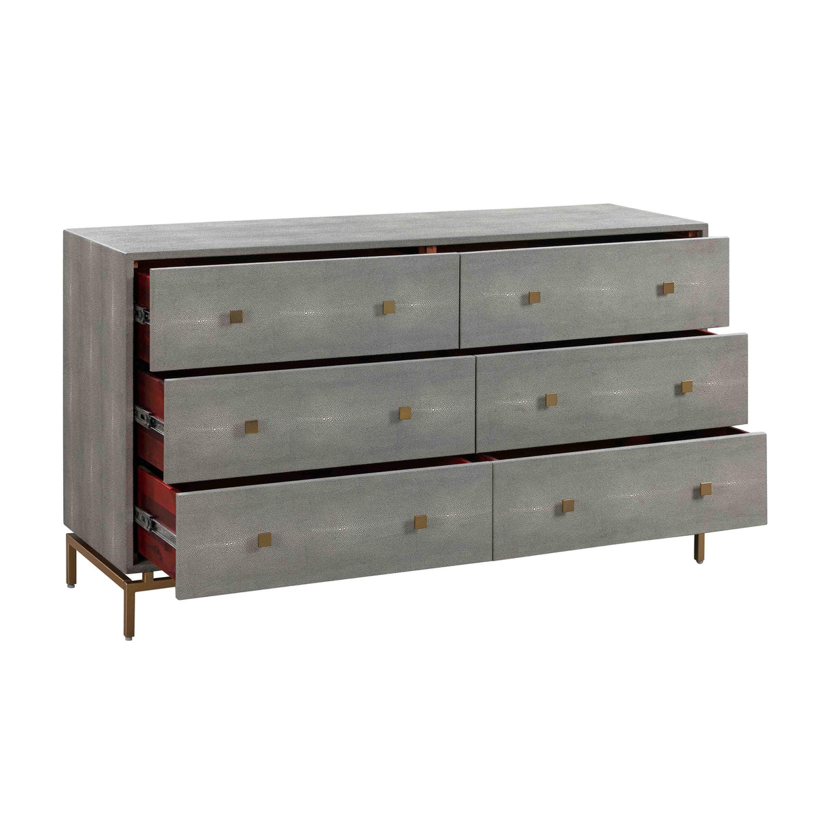 Pesce Shagreen 6 Drawer Dresser by TOV Furniture at Eve Furniture