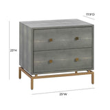 Pesce Shagreen Nightstand by TOV Furniture at Eve Furniture