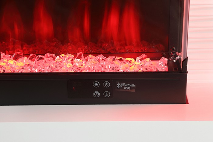 Peseux White TV Stand w/ Heater by Furniture of America at Eve Furniture