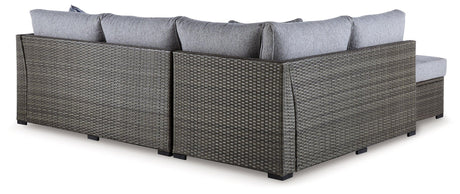 Petal Road Gray 4-Piece Outdoor Sectional Set by Ashley at Eve Furniture