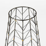 Petiole I Small Gold Toned Metal Table Candle Holder by Mercana at Eve Furniture