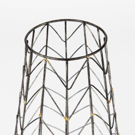 Petiole I Small Gold Toned Metal Table Candle Holder by Mercana at Eve Furniture