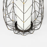Petiole I Small Gold Toned Metal Table Candle Holder by Mercana at Eve Furniture