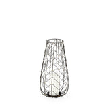 Petiole I Small Gold Toned Metal Table Candle Holder by Mercana at Eve Furniture