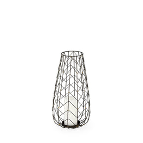 Petiole I Small Gold Toned Metal Table Candle Holder by Mercana at Eve Furniture