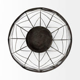 Petiole II Large Gold Toned Metal Table Candle Holder by Mercana at Eve Furniture