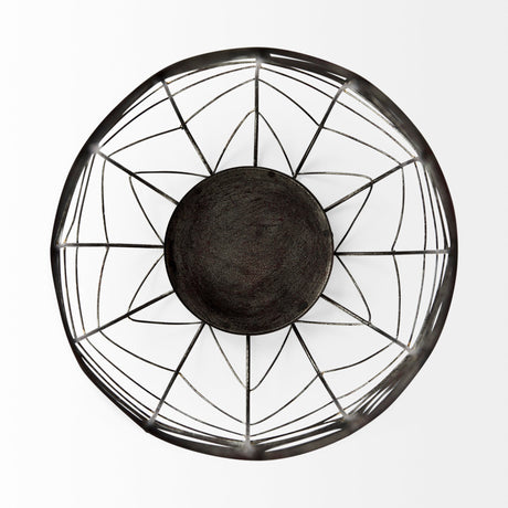 Petiole II Large Gold Toned Metal Table Candle Holder by Mercana at Eve Furniture