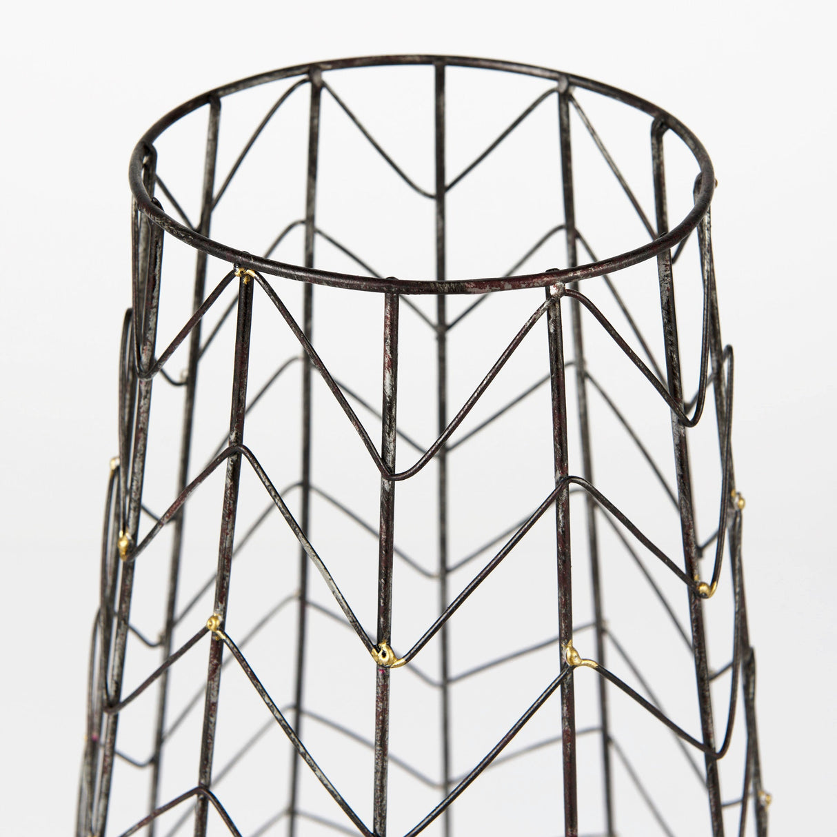 Petiole II Large Gold Toned Metal Table Candle Holder by Mercana at Eve Furniture