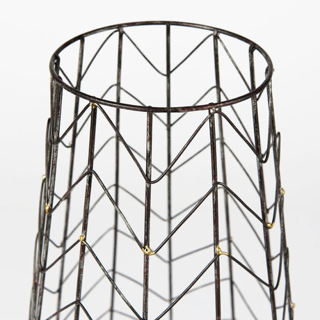 Petiole II Large Gold Toned Metal Table Candle Holder by Mercana at Eve Furniture