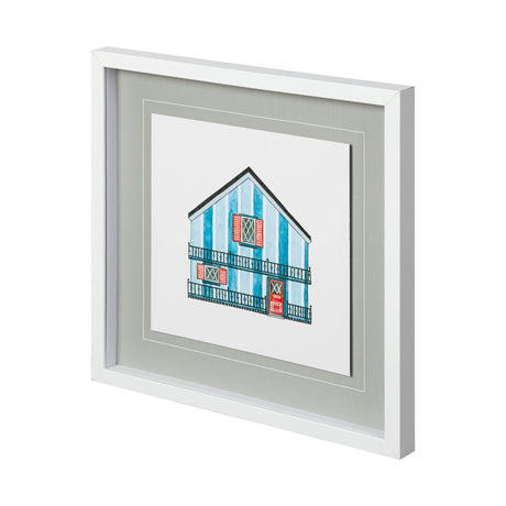 Petit Mansion II by Jones a Hand Embellished Textured Framed Art Print Matted under Glass by Mercana at Eve Furniture
