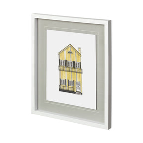 Petit Mansion III by Jones a Hand Embellished Textured Framed Art Print Matted under Glass by Mercana at Eve Furniture