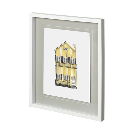 Petit Mansion III by Jones a Hand Embellished Textured Framed Art Print Matted under Glass by Mercana at Eve Furniture