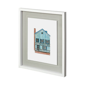 Petit Mansion V by Jones a Hand Embellished Textured Framed Art Print Matted under Glass by Mercana at Eve Furniture