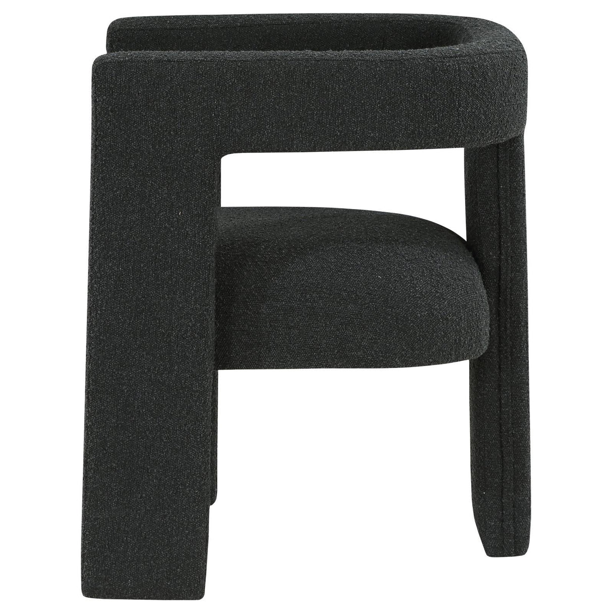 Petra Black Boucle Upholstered Accent Side Chair by Coaster at Eve Furniture
