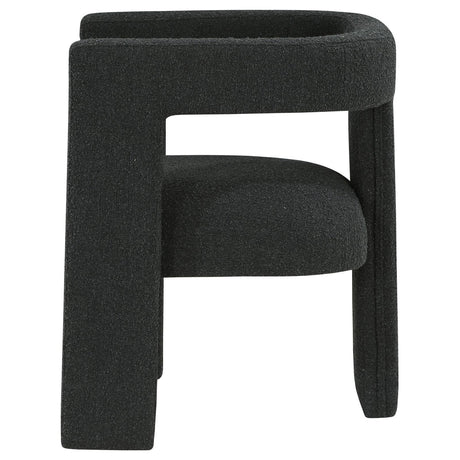 Petra Black Boucle Upholstered Accent Side Chair by Coaster at Eve Furniture