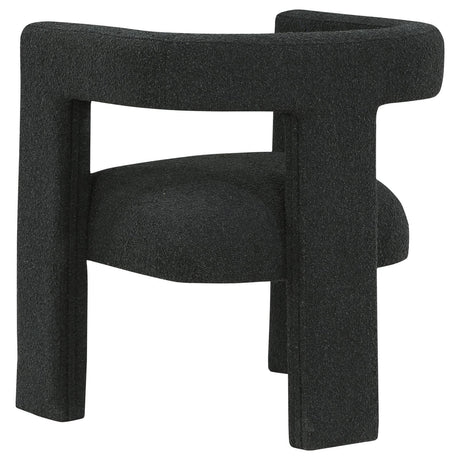 Petra Black Boucle Upholstered Accent Side Chair by Coaster at Eve Furniture