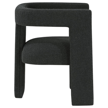 Petra Black Boucle Upholstered Accent Side Chair by Coaster at Eve Furniture