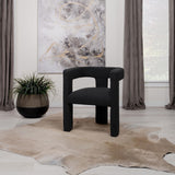 Petra Black Boucle Upholstered Accent Side Chair by Coaster at Eve Furniture