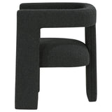 Petra Black Boucle Upholstered Accent Side Chair