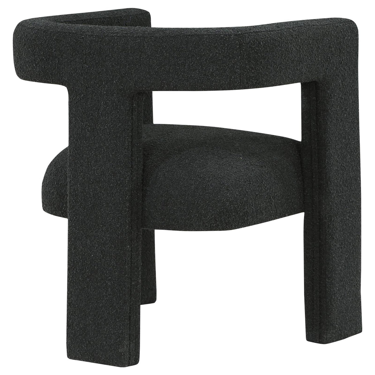 Petra Black Boucle Upholstered Accent Side Chair