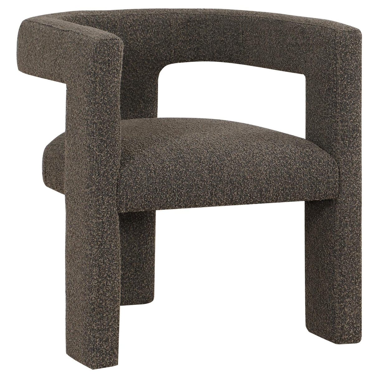 Petra Chocolate Brown Boucle Upholstered Accent Side Chair