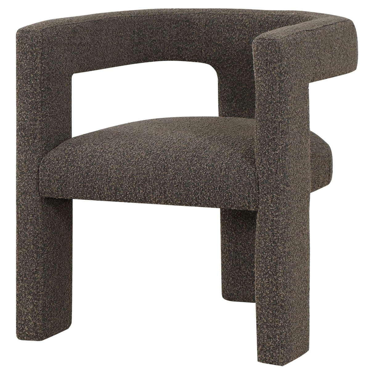 Petra Chocolate Brown Boucle Upholstered Accent Side Chair