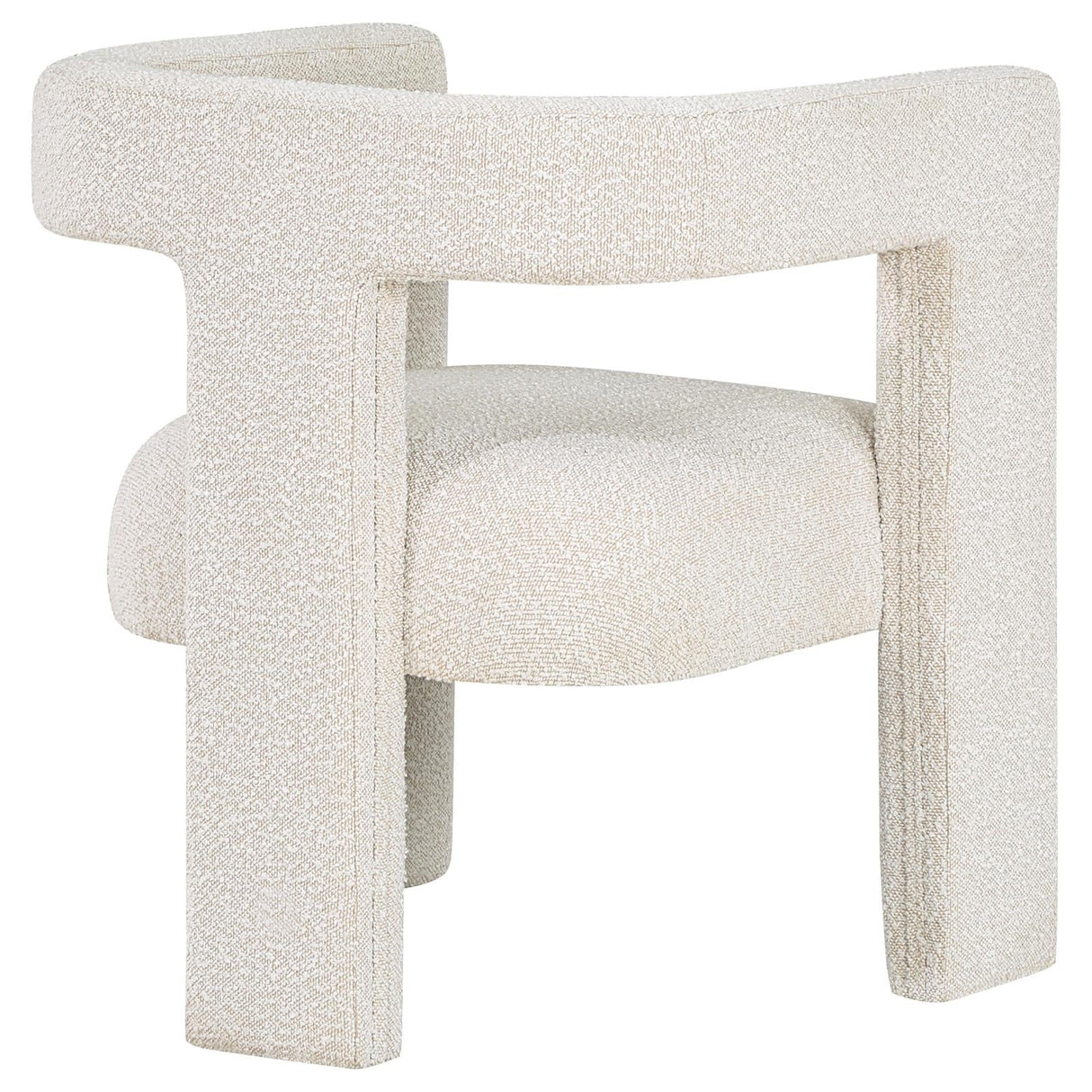 Petra White Boucle Upholstered Accent Side Chair