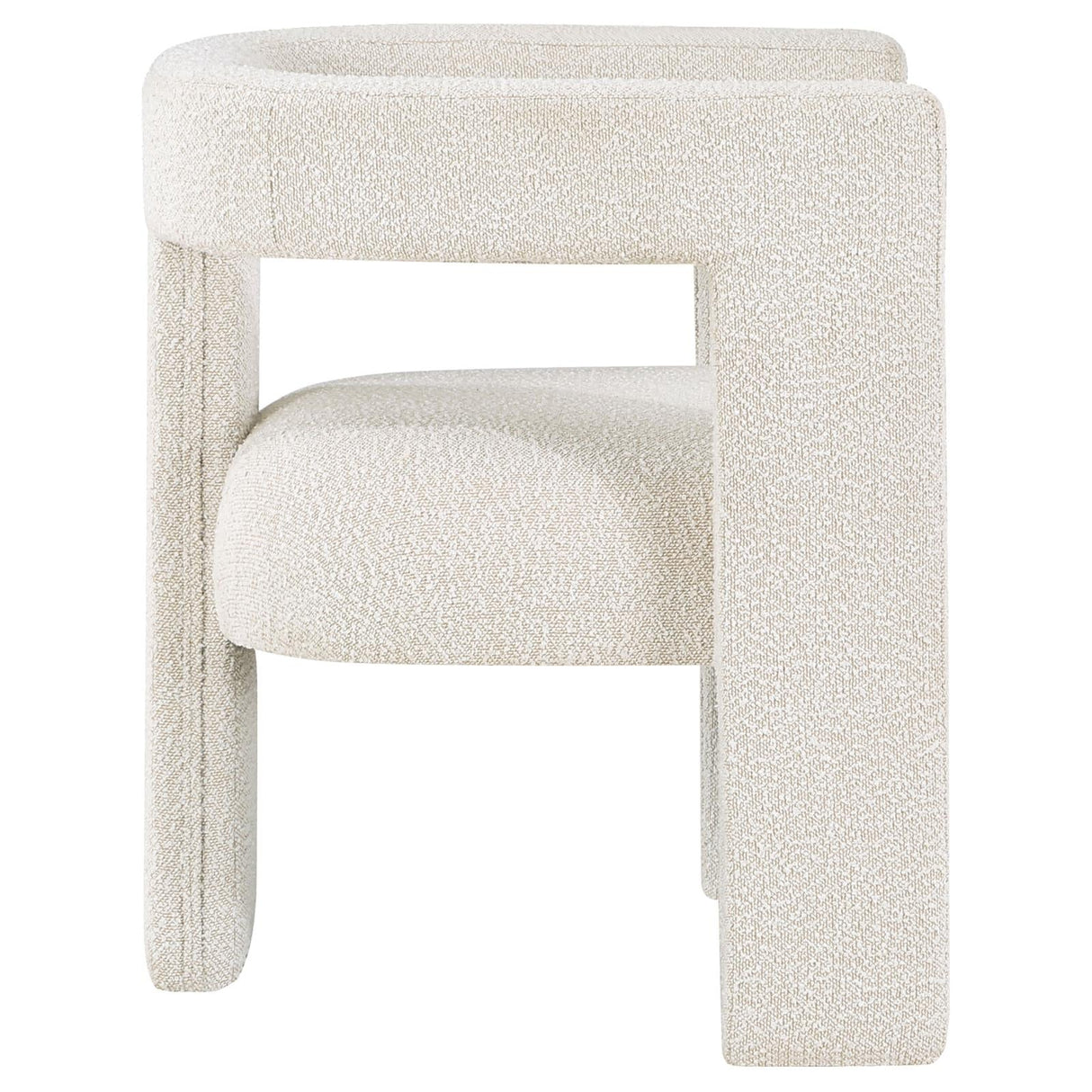 Petra White Boucle Upholstered Accent Side Chair