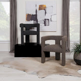 Petra Chocolate Brown Boucle Upholstered Accent Side Chair by Coaster at Eve Furniture
