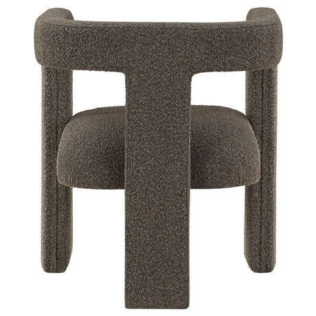 Petra Chocolate Brown Boucle Upholstered Accent Side Chair by Coaster at Eve Furniture