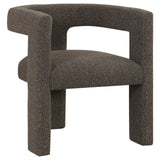 Petra Chocolate Brown Boucle Upholstered Accent Side Chair by Coaster at Eve Furniture