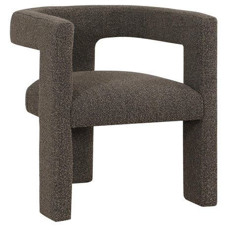 Petra Chocolate Brown Boucle Upholstered Accent Side Chair by Coaster at Eve Furniture