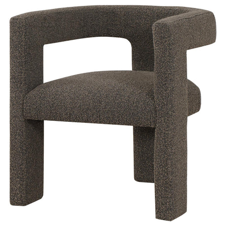 Petra Chocolate Brown Boucle Upholstered Accent Side Chair by Coaster at Eve Furniture