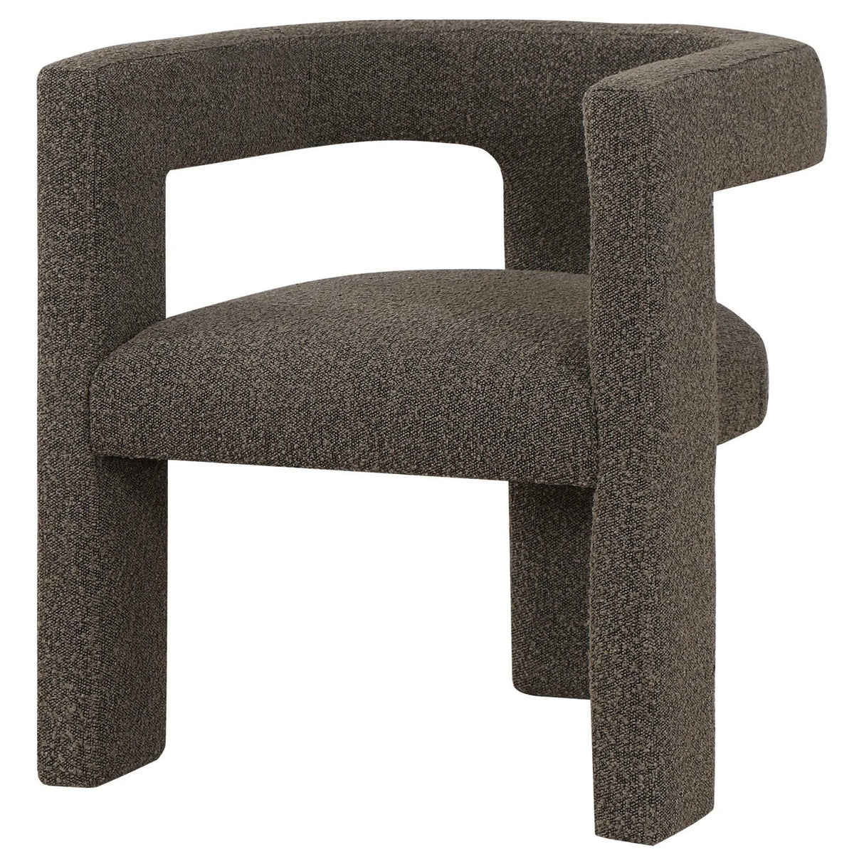 Petra Chocolate Brown Boucle Upholstered Accent Side Chair by Coaster at Eve Furniture
