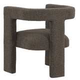 Petra Chocolate Brown Boucle Upholstered Accent Side Chair by Coaster at Eve Furniture