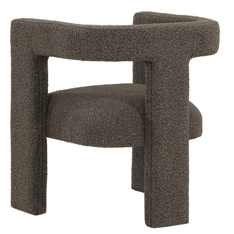 Petra Chocolate Brown Boucle Upholstered Accent Side Chair by Coaster at Eve Furniture