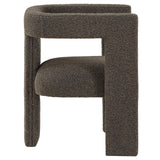 Petra Chocolate Brown Boucle Upholstered Accent Side Chair by Coaster at Eve Furniture