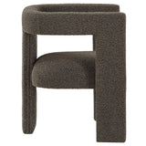 Petra Chocolate Brown Boucle Upholstered Accent Side Chair by Coaster at Eve Furniture