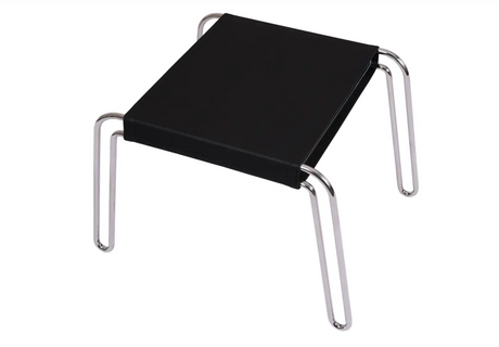 Petra Leather Stool - Black Leather by Moe's Home at Eve Furniture